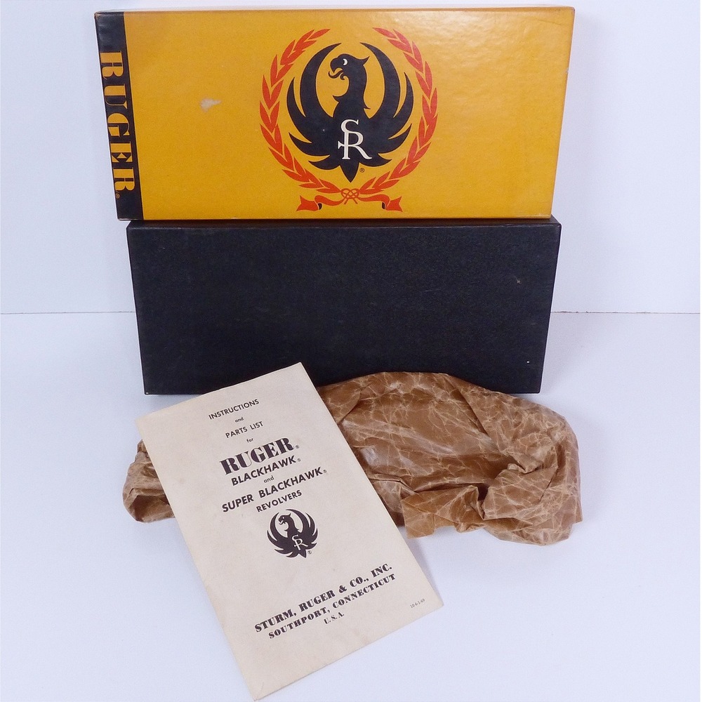 Ruger Blackhawk .357 Magnum Revolver Box Manual Oil Paper BKH36 6.5in Barrel VTG